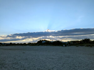 Am Strand von Marseillan Plage - bei Sonnenuntergang