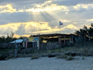 Am Strand von Marseillan Plage - bei Sonnenuntergang
