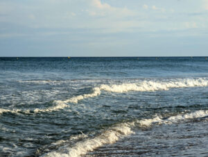 Am Strand von Marseillan Plage - bei Sonnenuntergang