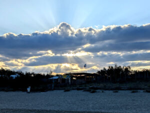 Am Strand von Marseillan Plage - bei Sonnenuntergang