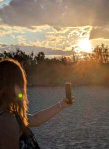 Am Strand von Marseillan Plage - bei Sonnenuntergang
