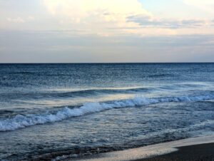 Am Strand von Marseillan Plage - bei Sonnenuntergang