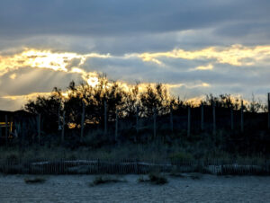 Am Strand von Marseillan Plage - bei Sonnenuntergang